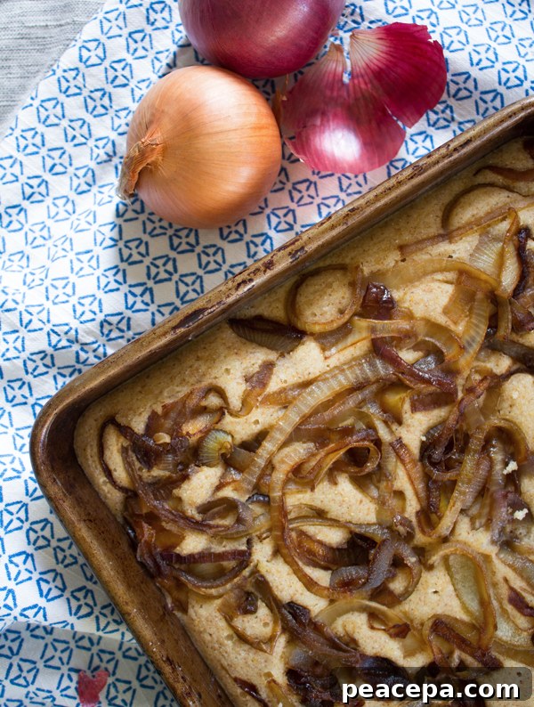 Vegan Caramelized Onion Cornbread | www.sweetpotatosoul.com