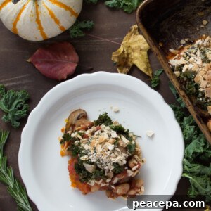 White Bean Butternut Squash Casserole with Wasa Breadcrumbs | www.sweetpotatosoul.com