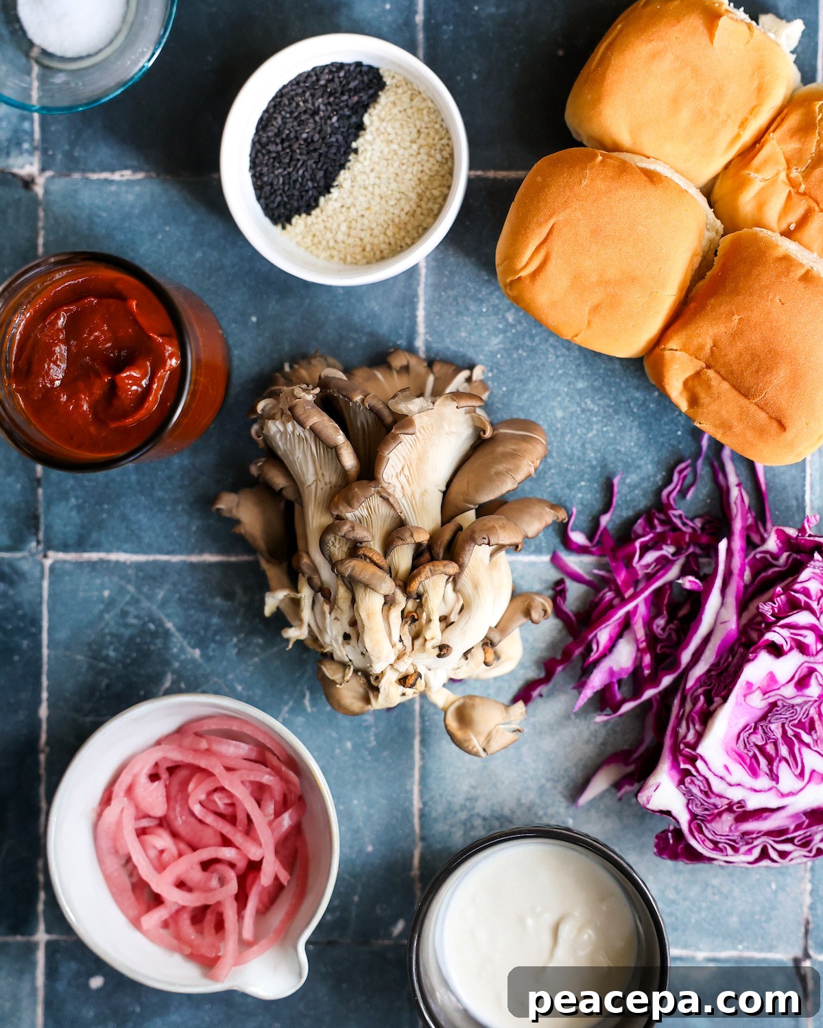 oyster mushroom veggie slider ingredients