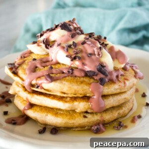 Vegan Spelt Flour Pancakes with Strawberry Tahini