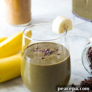Gluten Free Vegan Breakfast Chocolate Spinach Smoothie | www.sweetpotatosoul.com