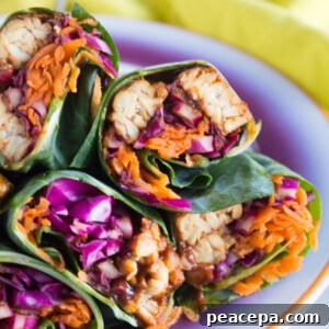 Barbecue Tempeh Collard Wraps
