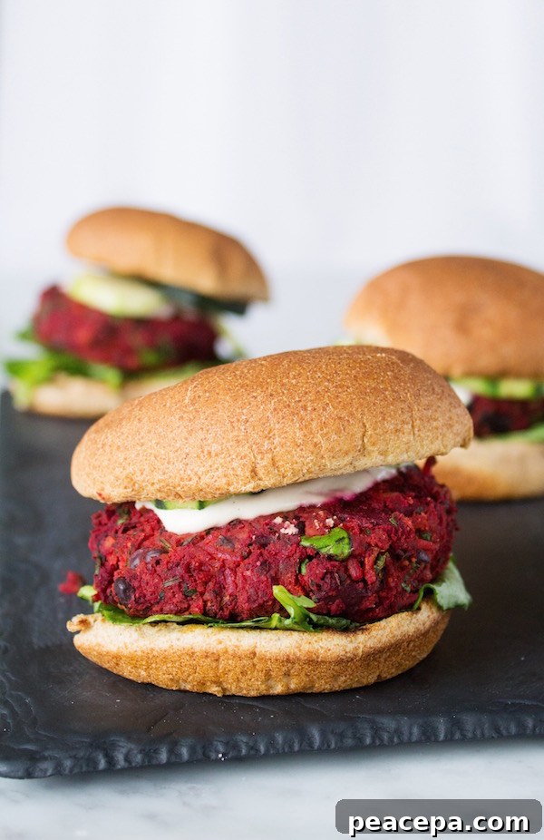 Vegan Black Bean Beet Burgers | www.sweetpotatosoul.com
