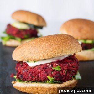 Vegan Black Bean Beet Burgers | www.sweetpotatosoul.com
