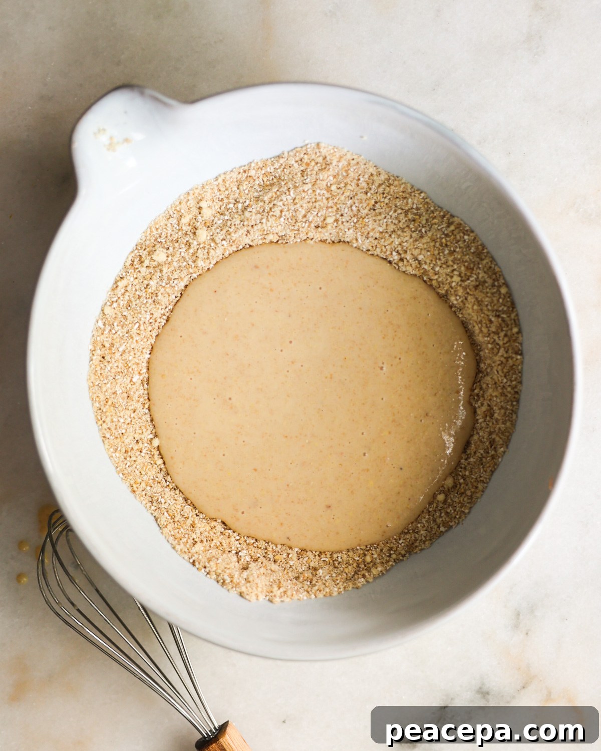 Muffin batter close-up