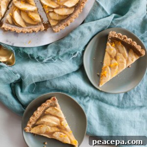 Vegan Apple Tart with Walnut Crust | @sweetpotatosoul
