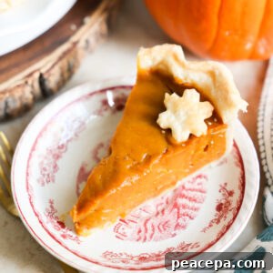 slice of pumpkin pie on plate
