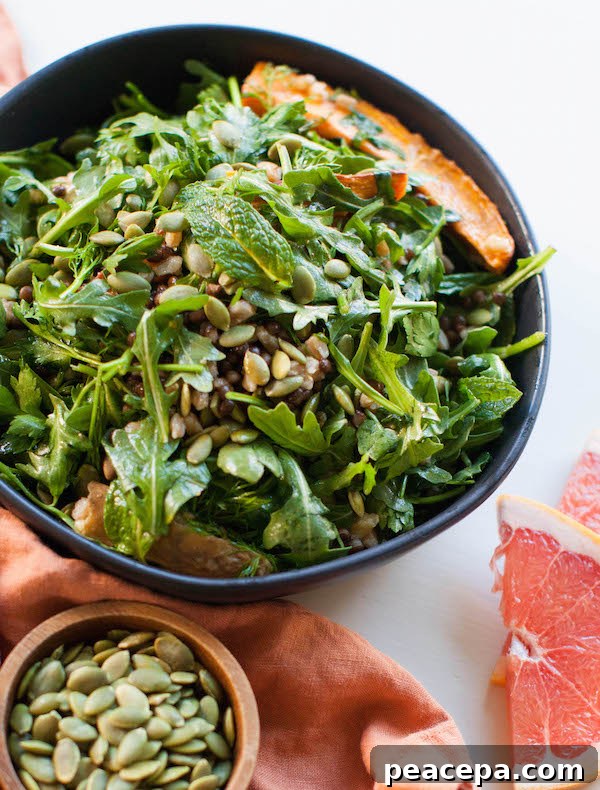 High Protein Vegan Sweet Potato Arugula Salad | @sweetpotatosoul