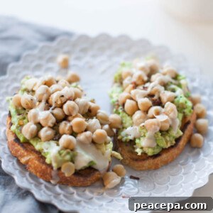 High Protein Vegan Chickpea Avocado Toast | @sweetpotatosoul