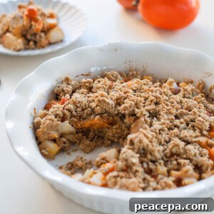 Pear Persimmon Breakfast Crumble | @sweetpotatosoul