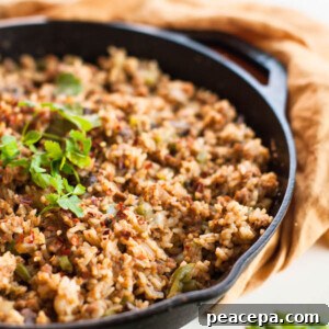 Vegetarian Dirty Rice | Vegan Recipes for Meat Lovers | @sweetpotatosoul