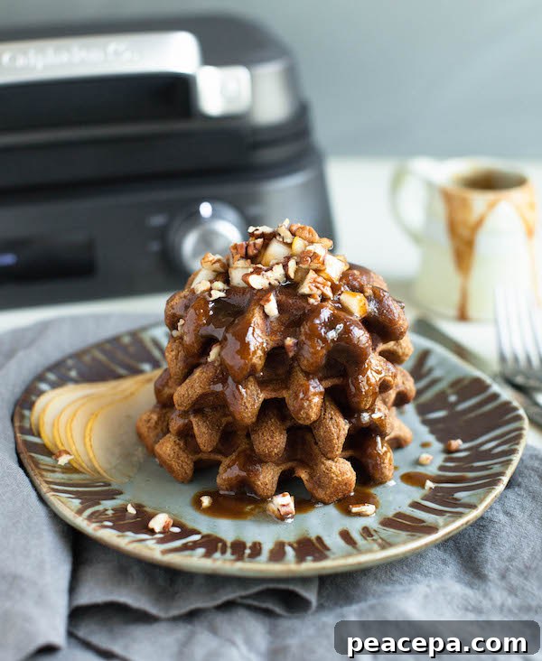 Vegan Pumpkin Waffles | @sweetpotatosoul
