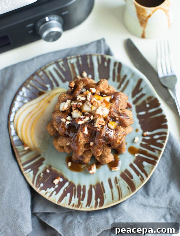 Vegan Pumpkin Waffles | @sweetpotatosoul