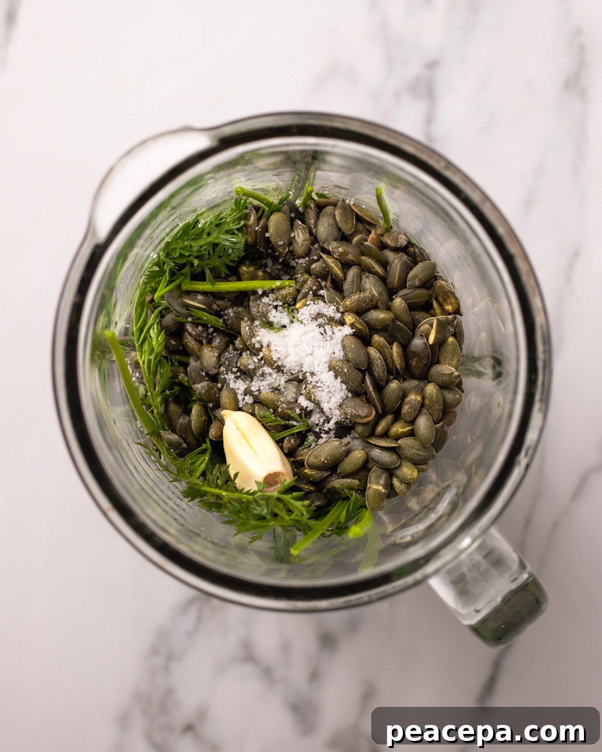 carrot top pesto in food processor