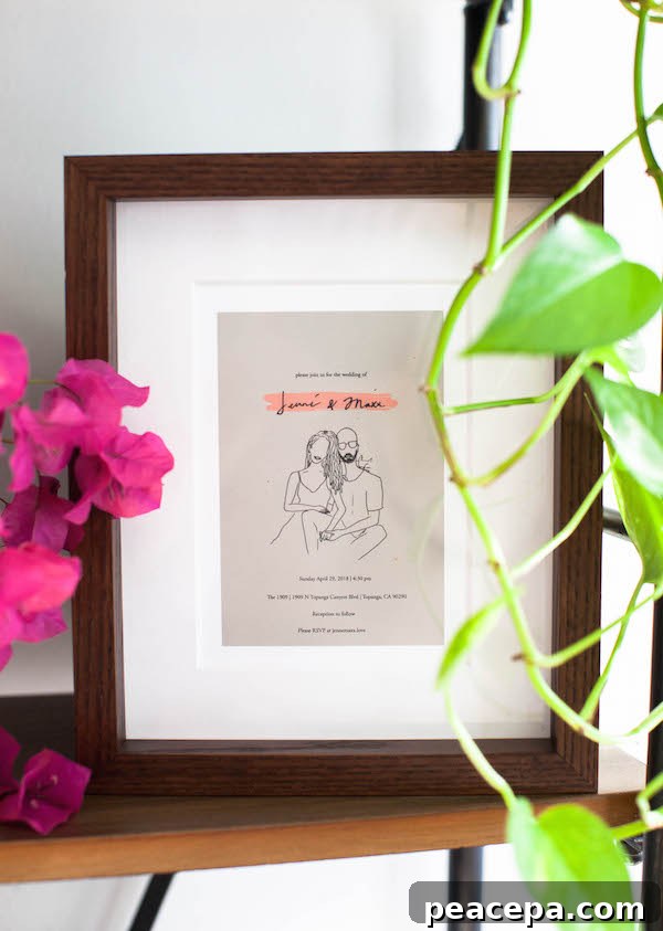 Artifact Uprising Framed Wedding Invitation by Deun Ivory
