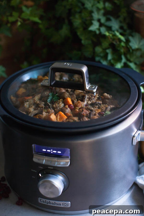 Butternut Squash slow cooker stuffing