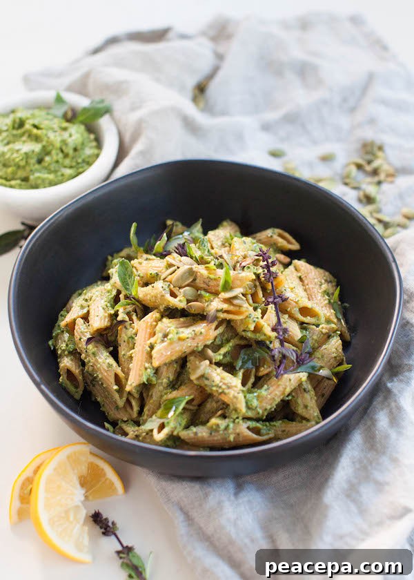 Avocado Pesto Pasta | @sweetpotatosoul