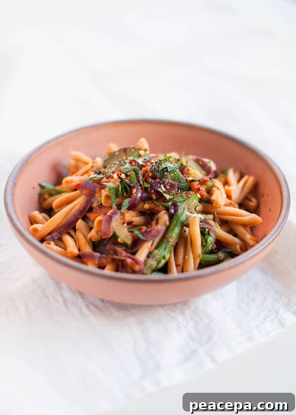 Spring Veggie Pasta | @sweetpotatosoul