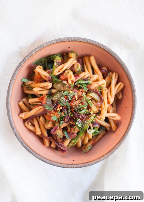 Spring Veggie Pasta | @sweetpotatosoul