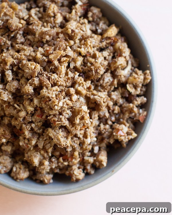Cauliflower Walnut taco meat bowl | @sweetpotatosoul