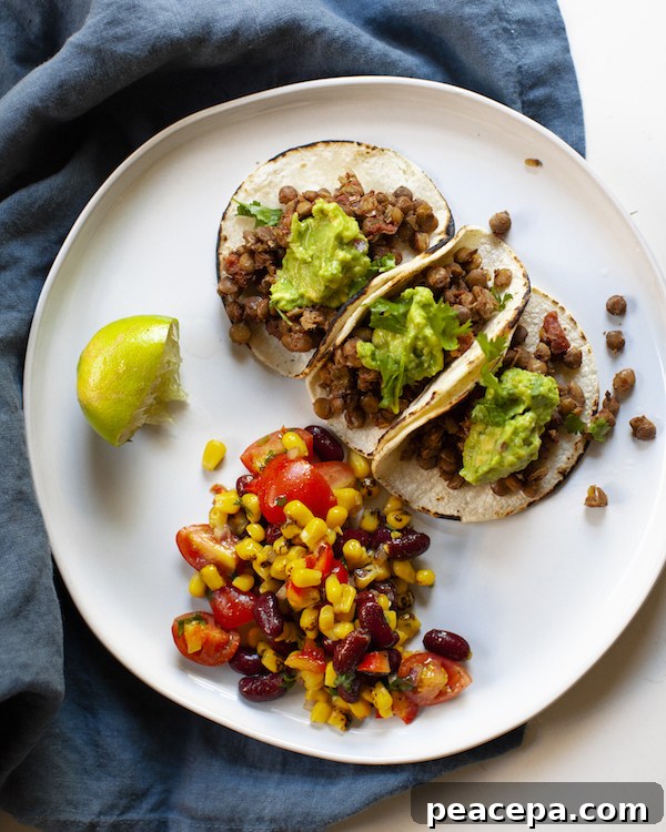 Lentil Tacos Vegan Meal Plan for Busy People
