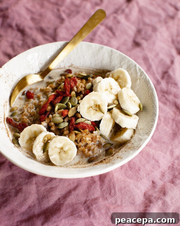 Farro porridge | @sweetpotatosoul