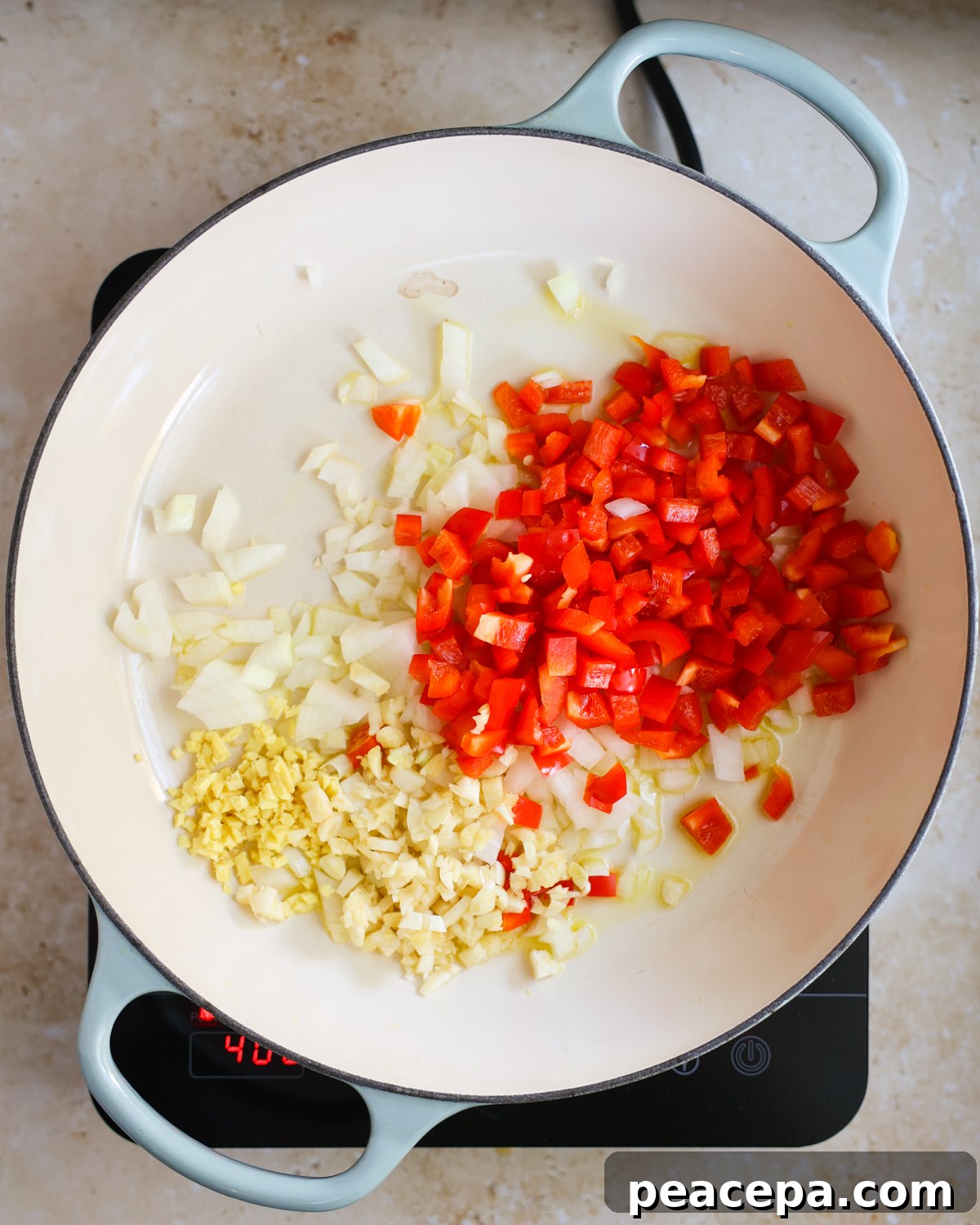 overhead aromatics in skillet