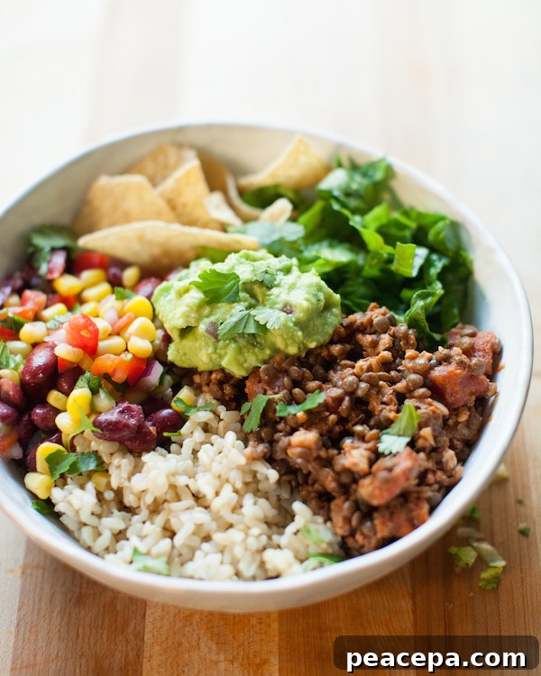 Lentil walnut taco meat