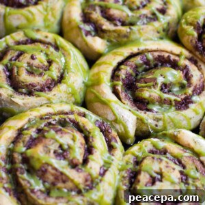 Chocolate Matcha Sticky Buns | @sweetpotatosoul