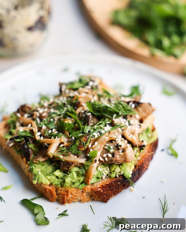 Mushroom Avocado Toast 