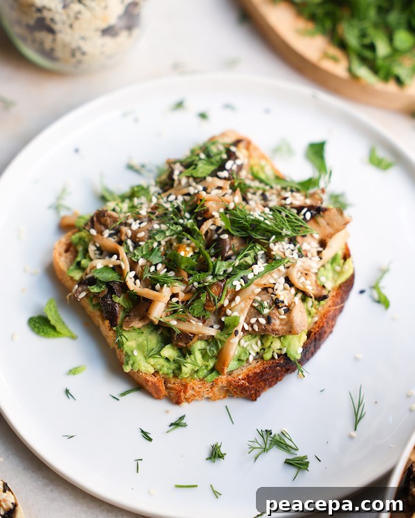 Mushroom Avocado Toast 