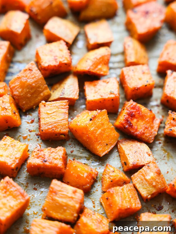 Roasted sweet potatoes.