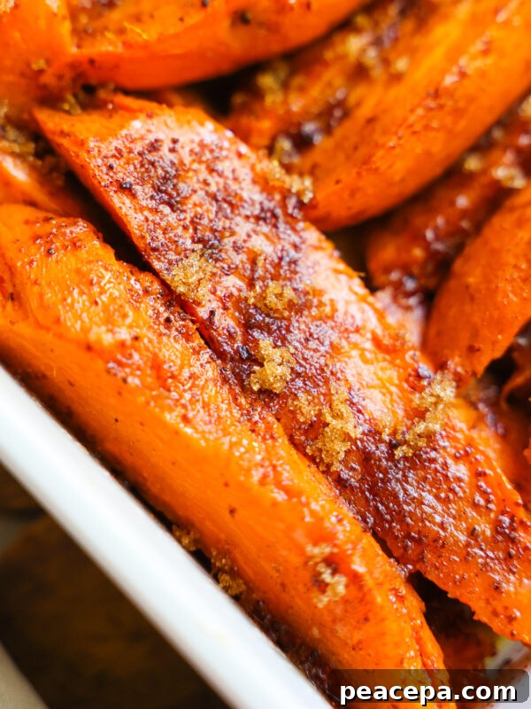 close up of candied sweet potatoes