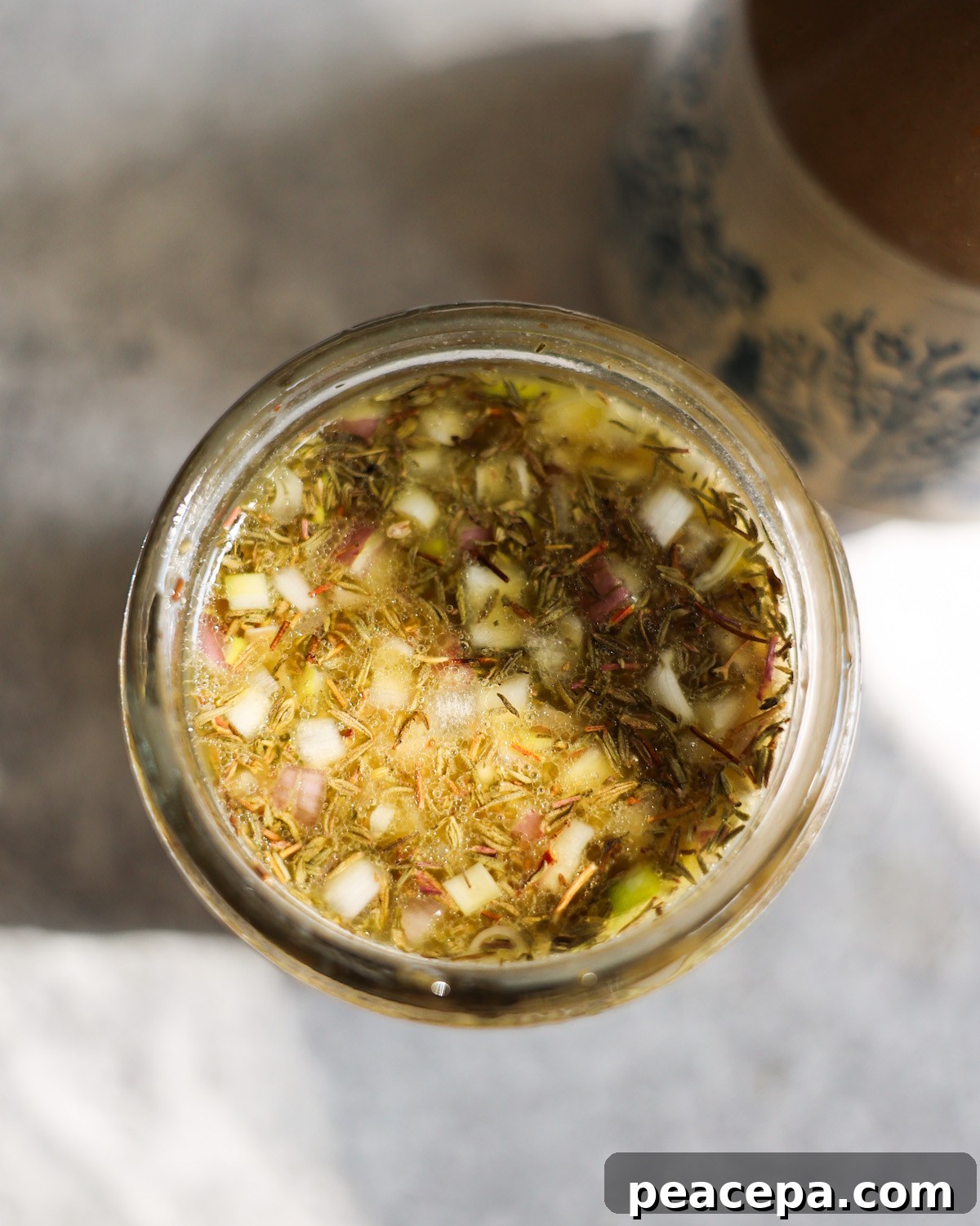 nicoise dressing in a jar