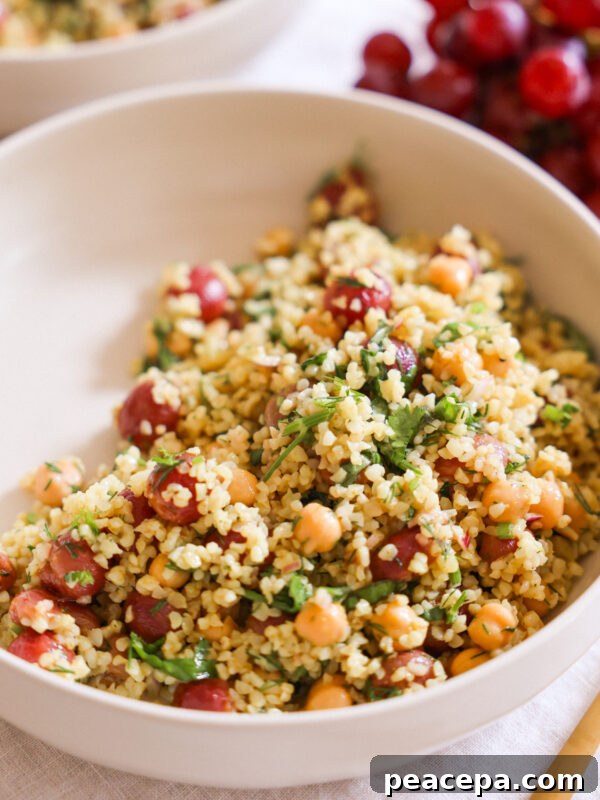 bulgur salad on plate