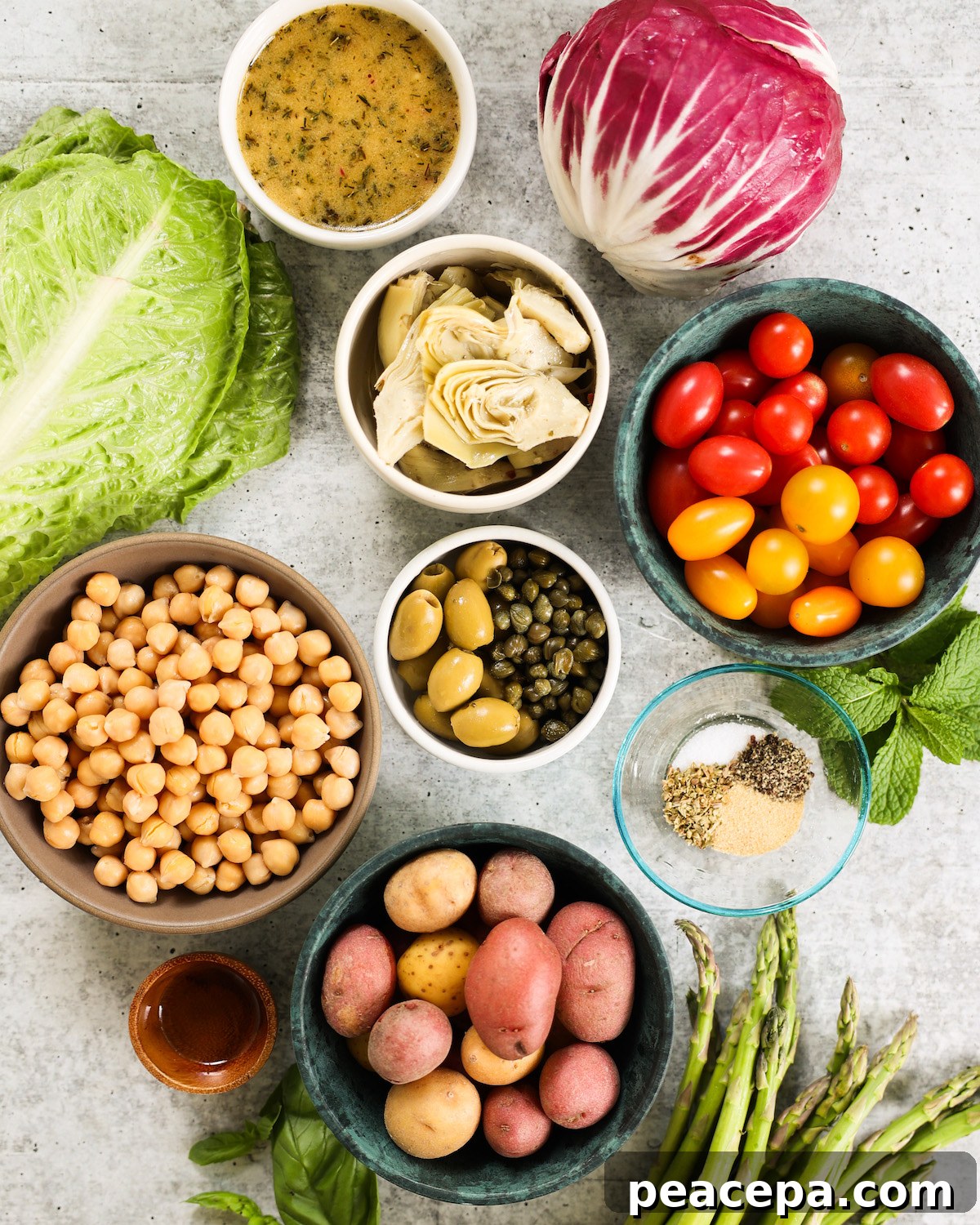 vegan nicoise salad ingredients