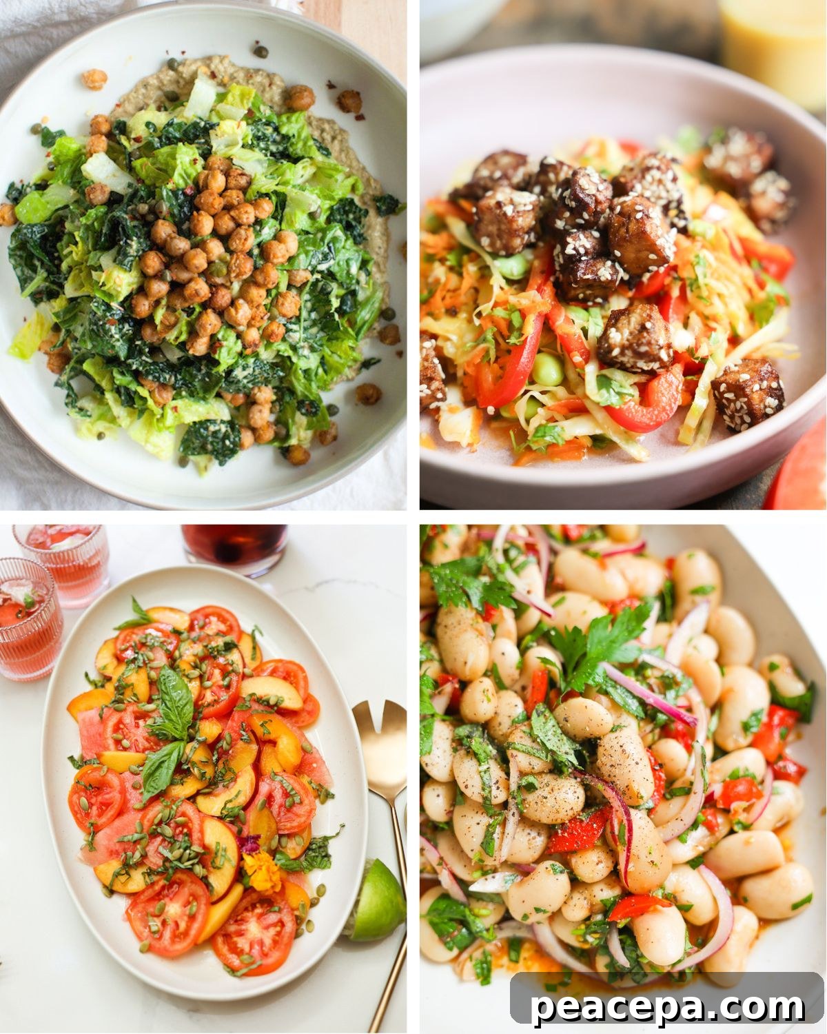 Vegan salad recipes.
