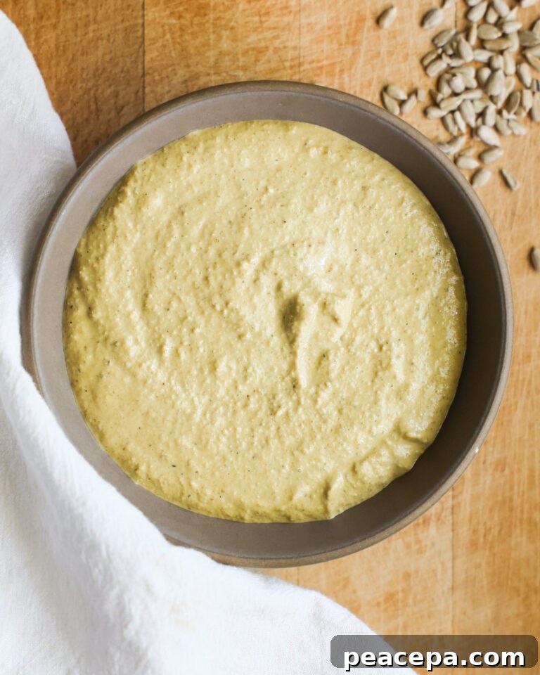 vegan caesar dressing in a bowl