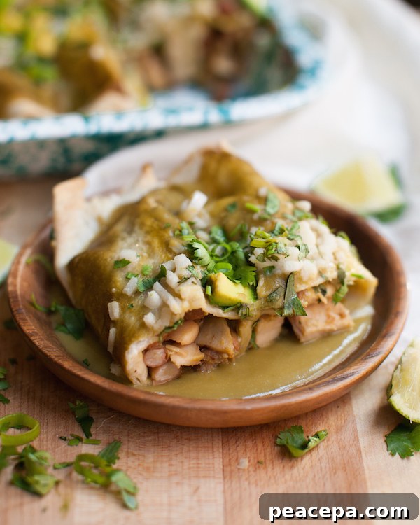 green chili enchiladas