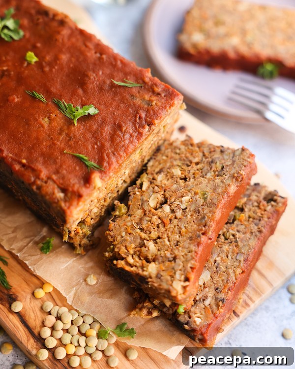 Best ever vegan lentil meatloaf