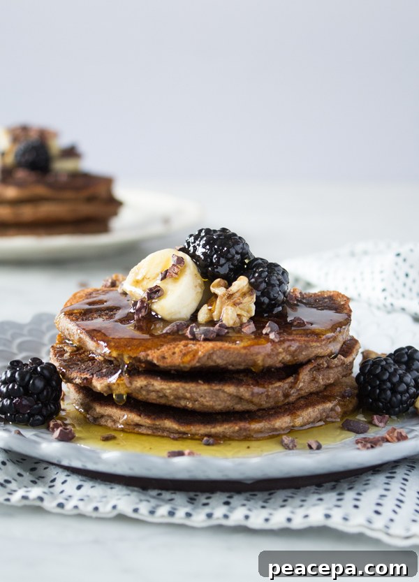Gluten Free Vegan Breakfast Almond Flour Pancakes | www.sweetpotatosoul.com