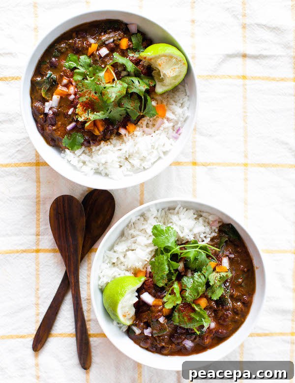 Coconut Black bean Stew Instant Pot black beans | @sweetpotatosoul