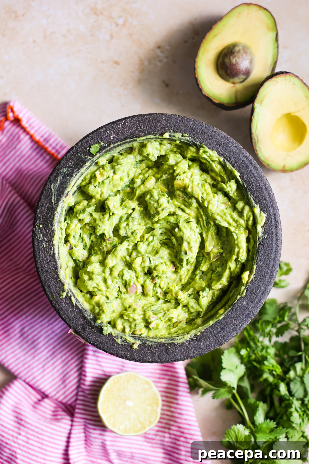 Creamy Homemade Guacamole Recipe for Parties and Dips 8 Finished easy guacamole recipe.