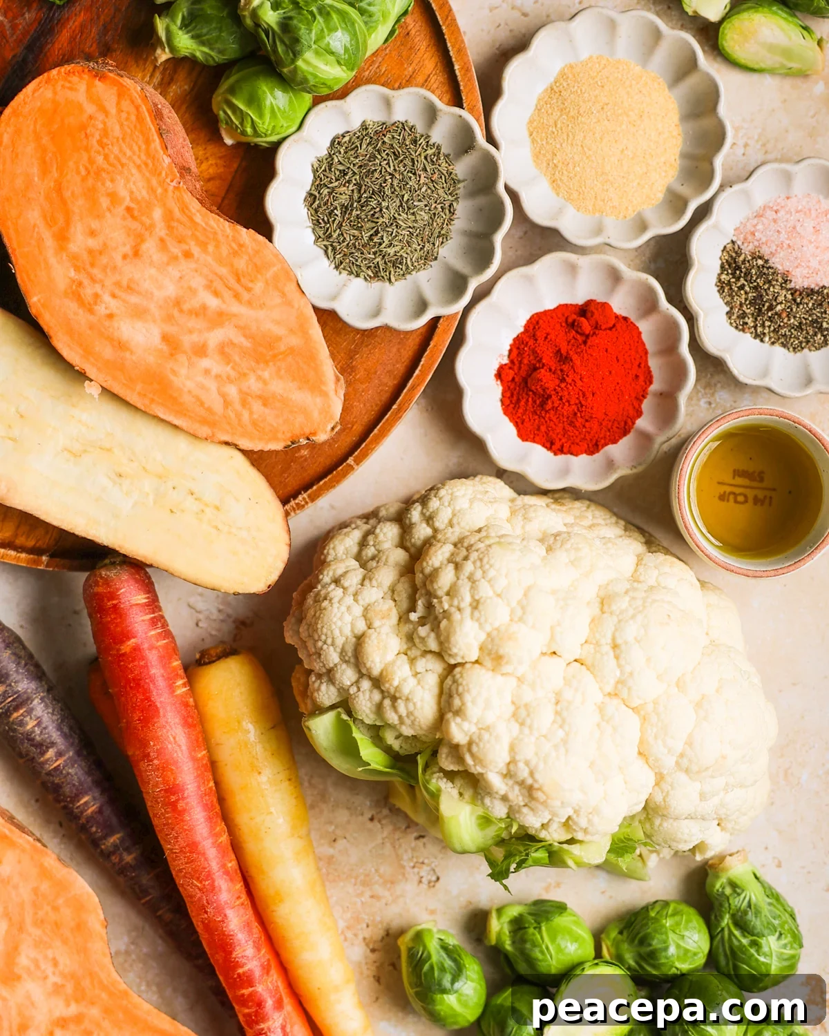 Anti-inflammatory foods arranged on a counter.